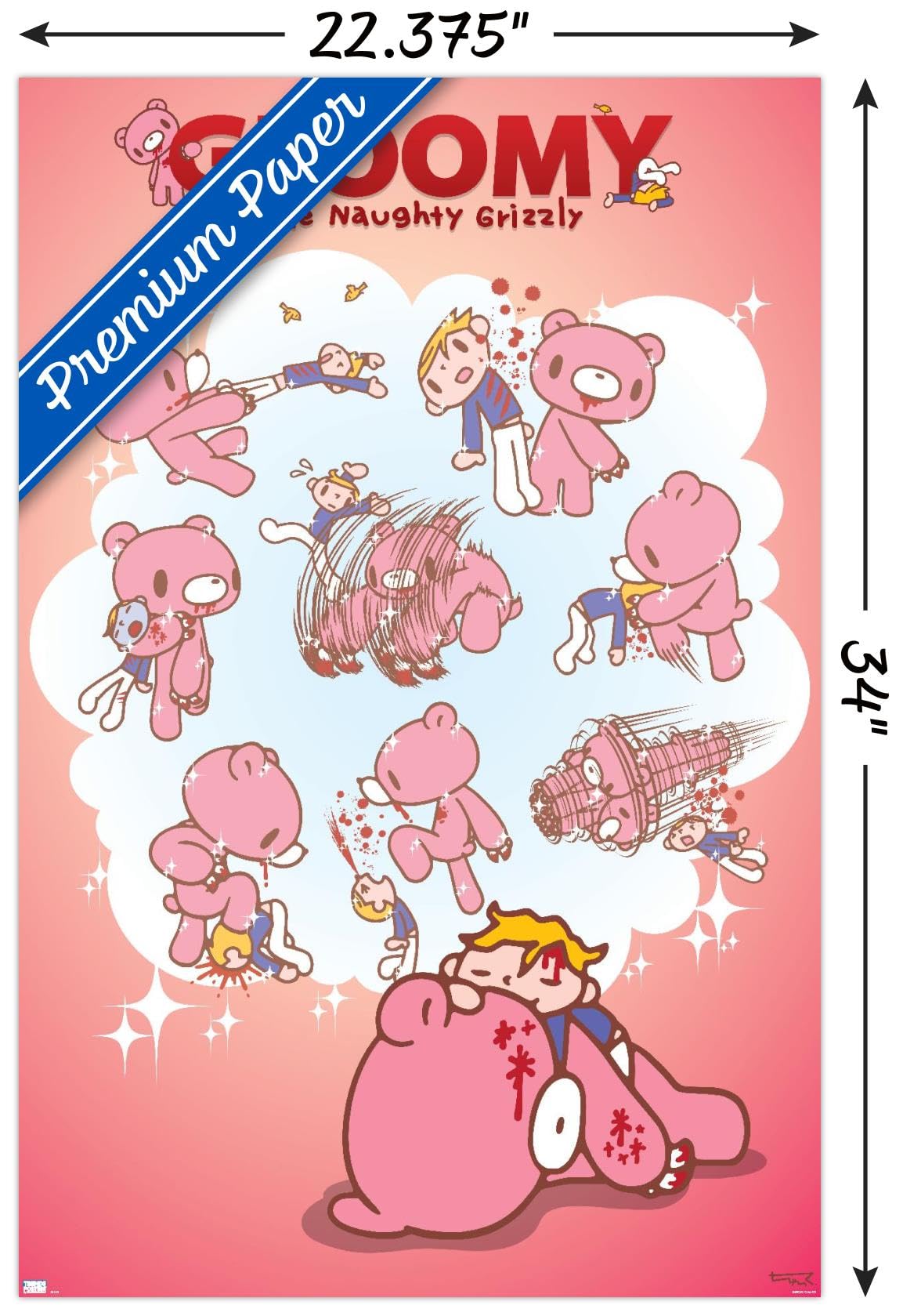 GLOOMY ART BOOK ・DVD・ペーパーバックセット Amazon.com: Gloomy Bear - Dreaming Wall Poster, 34L